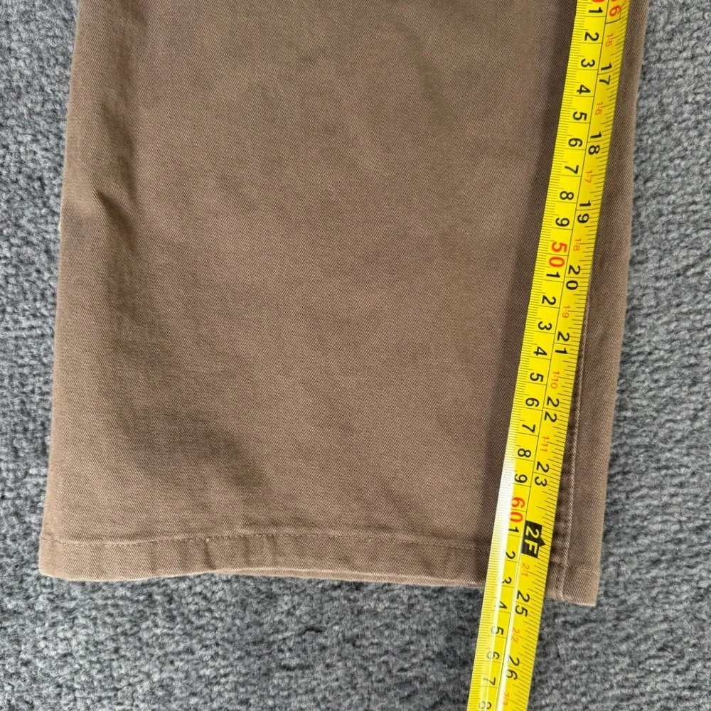 Roundtree & Yorke Mens 36x30 Brown Khaki 5-Pocket Straight Leg Stretch Pants